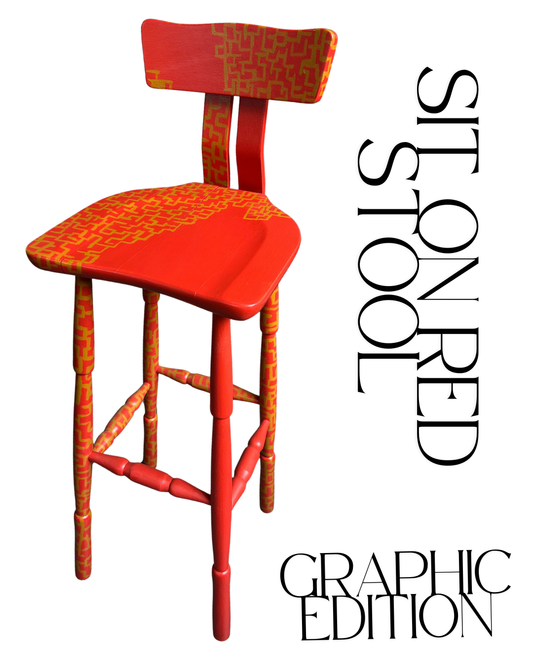 Sit on Red Stool graphic edition