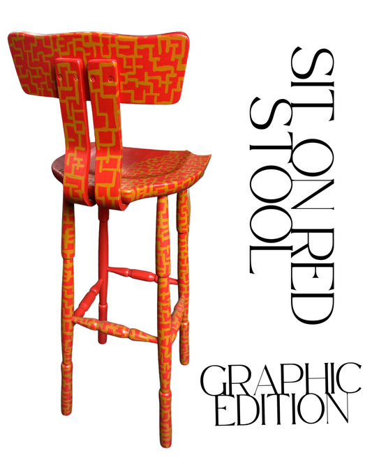 Sit on Red Stool graphic edition